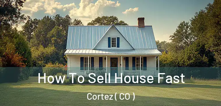 How To Sell House Fast Cortez ( CO )