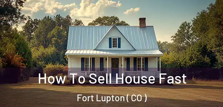 How To Sell House Fast Fort Lupton ( CO )