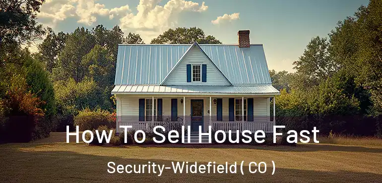 How To Sell House Fast Security-Widefield ( CO )
