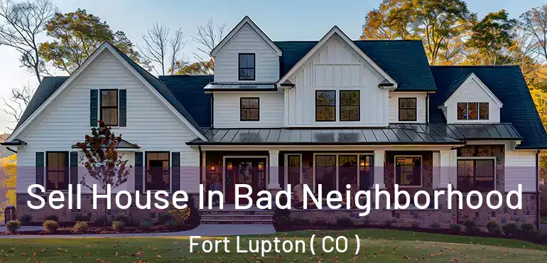 Sell House In Bad Neighborhood Fort Lupton ( CO )