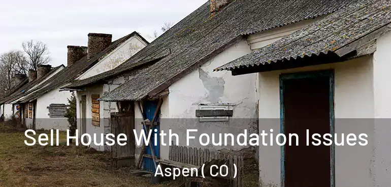Sell House With Foundation Issues Aspen ( CO )