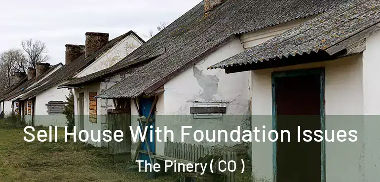 Sell House With Foundation Issues The Pinery ( CO )