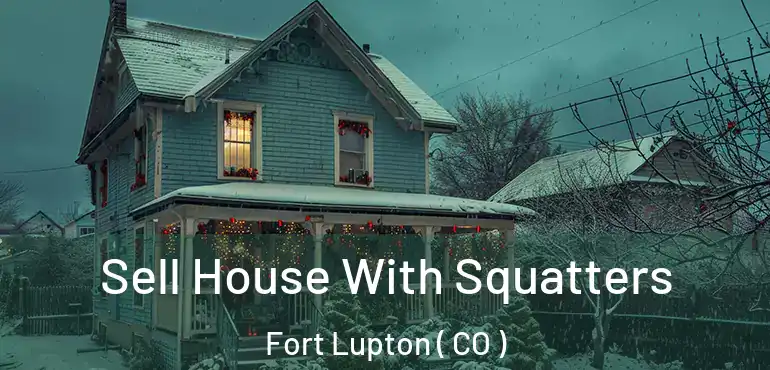 Sell House With Squatters Fort Lupton ( CO )