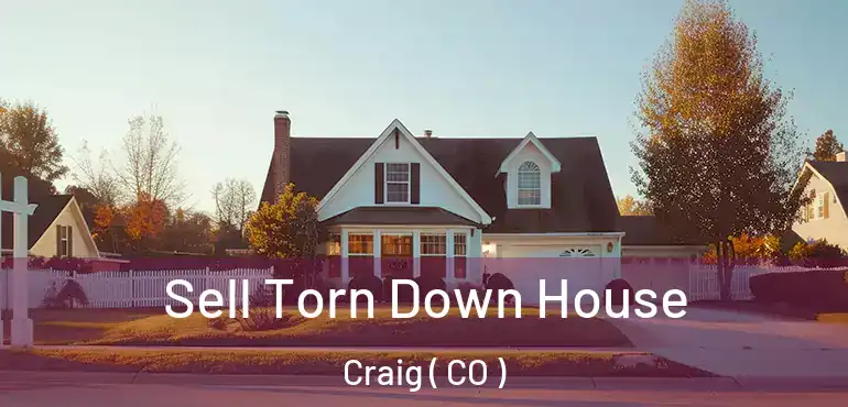  Sell Torn Down House Craig ( CO )
