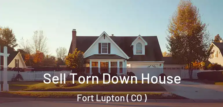 Sell Torn Down House Fort Lupton ( CO )