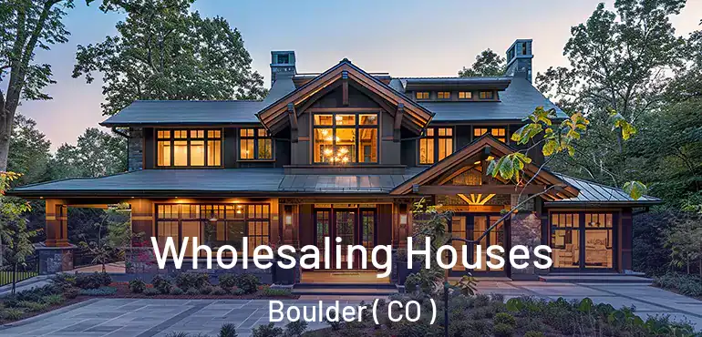 Wholesaling Houses Boulder ( CO )