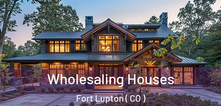 Wholesaling Houses Fort Lupton ( CO )