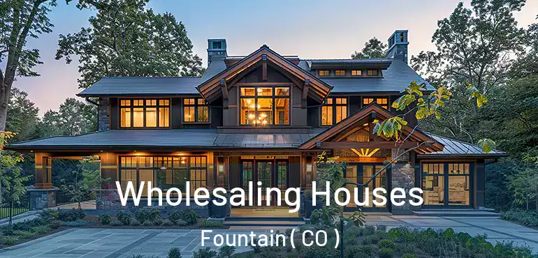 Wholesaling Houses Fountain ( CO )